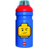 Lego Modra steklenička za vodo z rdečim pokrovom LEGO® Iconic, 390 ml Cene