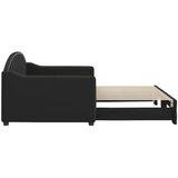  Dnevni krevet na razvlačenje crni 90 x 200 cm od tkanine | shoptok.hr