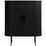 Unique Furniture Črna omarica v hrastovem dekorju 100x118 cm Nola – Unique Furniture
