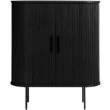 Unique Furniture Crni ormar u dekoru hrasta 100x118 cm Nola - Cijene
