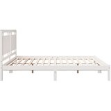  Dugi okvir kreveta bez madraca bijeli 200 x 210 cm masivno drvo | Eponuda.com