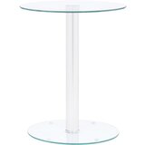 vidaXL Klubska mizica prozorna 40 cm kaljeno steklo Cene