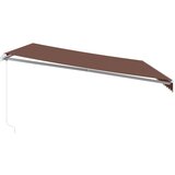 Tenda na ručno uvlačenje s LED smeđa 500 x 350 cm | Eponuda.com
