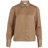 Vila Shirt Renny L/S - Walnut Smeđa Cijene