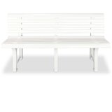 vidaXL Vrtna klupa 145,5 cm plastična bijela | shoptok.hr