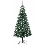  Umjetno predsvijetljeno božićno drvce Zelena 240 cm PVC i metal | shoptok.hr