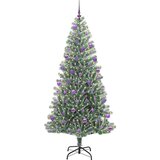 vidaXL Umjetno božično drevo s snežno obloženimi vejicami in LED lučko | Shoptok.si