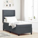  Krevet s opruga kutije Tamno siva 80 x 200 cm Baršun | shoptok.hr