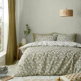 Pineapple Elephant Bijela/zelena posteljina za bračni krevet 200x200 cm Tangier Floral –