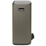 Brabantia Koš za odpadke s pedalom Bo, 2 x 30L - platinasta | Shoptok.si