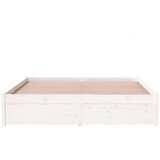  Posteljni okvir bel iz trdnega lesa 140x190 cm, (20645392) | Shoptok.si