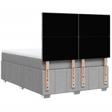  Krevet s oprugama i madracem svjetlosivi 140x190 cm od tkanine | shoptok.hr
