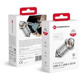 forcell auto punjač mini f-energy usb-a + usb-c 30W srebrni | ePonuda.com