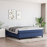 vidaXL Box spring posteljni okvir modra 180x200 cm blago Cene