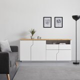 Bessagi Home komoda carlos, bela, hrast | Shoptok.si
