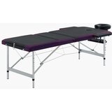  stol za masažu s 3 zone aluminijski crno-ljubičasti | shoptok.hr