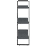 vidaXL ormarić za knjige s 3 razine sivi 80x30x105 cm masivna borovina | shoptok.hr