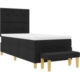  s opruga kutije s jastukom Crna 200 x 100 cm tkanina | shoptok.hr