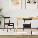  Stolac za blagovanje 2 pcs Svijetlosmeđa i crna | shoptok.hr