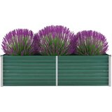 vidaXL visoka greda iz pocinkanega jekla 160x40x45 cm zelene barve | Shoptok.si