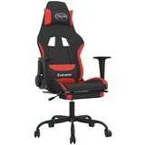  Gaming stol z oporo za noge črno in rdeče blago, (21152218) | Shoptok.si