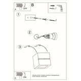  Sollux SL.0230 - Zidno svetlo LEO LINE 1xE27/60W/230V belo | Eponuda.com
