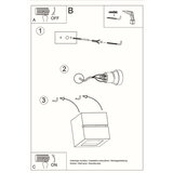  Stenska keramična svetilka LEO LINE, (21347343) | Shoptok.si