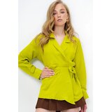 Trend Alacati Stili Ženska košulja dugih rukava Alc-X13882, Polo kragna, Limeta | Eponuda.com