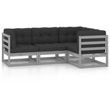 Maison Chic Seti vrtnega pohištva - Vrtna garnitura - Vrtni pohištvo set 4-delna z blazinami trdna borovina, (21815330) | Shoptok.si