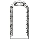  Vrtni luk crni 116 x 45 x 240 cm čelični | shoptok.hr