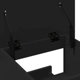  Govornica s kotačima i ladicom crna 55 x 55 x 107 cm drvena | shoptok.hr