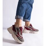 Gemre Burgundy-grey women's sneakers Milenka | Shoptok.si