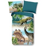 Good Morning Zelena/plava pamučna dječja posteljina za krevet za jednu osobu 140x200 cm Dino – | shoptok.hr