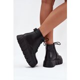 VINCEZA Leather Insulated Women's Boots on Platform | Shoptok.si