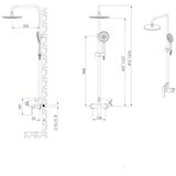 Inter Ceramic TUŠ SUSTAV TORINO S TUŠ RUŽOM S 1 FUNKCIJOM I TUŠ PALICOM S 5 FUNKCIJA NEHRĐAJUĆI ČELIK SS304 MAT CRNA | shoptok.hr