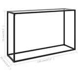  Konzolni stol prozirni 120 x 35 x 75 cm od kaljenog stakla | shoptok.hr