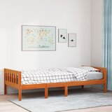 vidaXL Otroška postelja brez vzmetnice vošč. rjava 90x190 cm borovina Cene