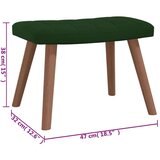  Stolica za opuštanje s osloncem za noge tamnozelena baršunasta | shoptok.hr