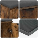  Haldna klop z blazino z vrati Dimljeni oreh 60 x 38 x 46 cm, (5000155683) | Shoptok.si