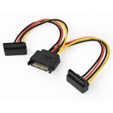 Gembird CC-SATAM2F-02 SATA power splitter cable with angled(90) output connectors, 0.15 m Cene