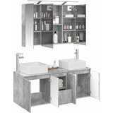  Set ormarića za kupaonicu 4 kom. Betonska siva | shoptok.hr