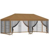 Paviljon s bočnim stranama 6 x 3 m Bež Poliester i čelik 190 | shoptok.hr