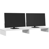  Stalak za monitor bijeli 100 x 27 x 10 cm od konstruiranog drva | shoptok.hr
