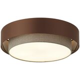 QAZQA Sodobna stropna svetilka temno bronasta s taupe 50cm 3-luči - Drum Duo Cene