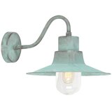 Elstead Lighting Elstead Sheldon Zunanja stenska svetilka Fisherman s kupolo, 1 luč, barva Verdigris, IP44, E27, (22100161) | Shoptok.si