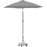  Baza za suncobran od granita s kotačićima za stubove 4-5 cm - Siva s kotačem | shoptok.hr