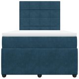 Box spring krevet s madracem tamnoplavi 120 x 200 cm baršunasti | shoptok.hr