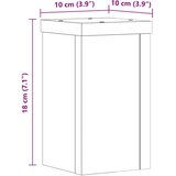 vidaXL Stalci za biljke 2 kom bijeli 10x10x18 cm konstruirano drvo | shoptok.hr