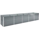 vidaXL Visoka greda pocinkano jeklo 400x80x77 cm siva cene