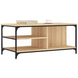  Stolić za kavu boja hrasta 100 x 50 x 45 cm konstruirano drvo | shoptok.hr